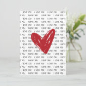 Seamless Tiny Hearts Happy Valentine's Day  Feestdagenkaart (Staand voorkant)