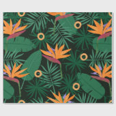 Seamless tropic pattern with strelitzia flowers an cadeaupapier (Vlak)