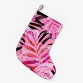 Seamless tropical flower, plant and leaf pattern b kleine kerstsok (Voorkant (Hangend))