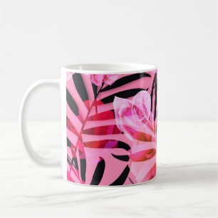 Seamless tropical flower, plant and leaf pattern b koffiemok
