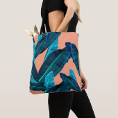 Seamless tropical flower, plant and leaf pattern b tote bag (Dichtbij)