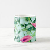 Seamless tropical leaves pattern background, retro koffiemok (Center)
