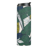 Seamless tropical pattern with banana leaves. Hand Thermosbeker (Gedraaid links)