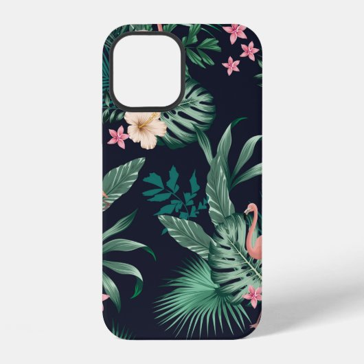 seamless tropical pattern with lush foliage, flow iPhone hoesje (Achterkant)