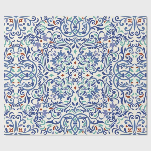 Seamless turkish colorful pattern. Paarse dless Cadeaupapier (Vlak)