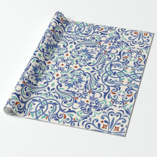 Seamless turkish colorful pattern. Paarse dless Cadeaupapier
