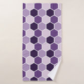 Seamless ultraviolet hexagon pattern. Honeycomb co Badhanddoek (Badhanddoek)