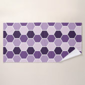 Seamless ultraviolet hexagon pattern. Honeycomb co Badhanddoek (Badhanddoek)