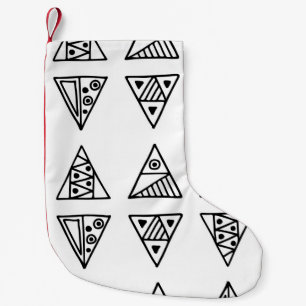 Seamless vintage. Black and white geometri Kleine Kerstsok