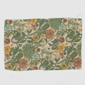 Seamless vintage botanical pattern  golfhanddoek (Horizontaal)