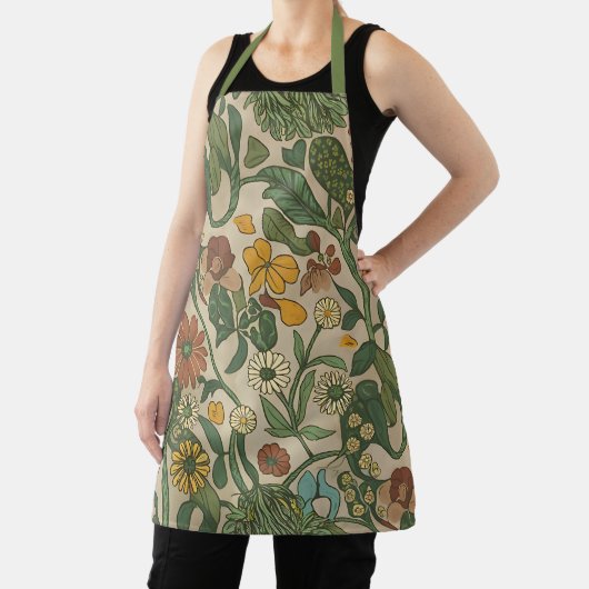 Seamless vintage botanical pattern  schort (Insitu)