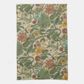 Seamless vintage botanical pattern  theedoek (Verticaal)