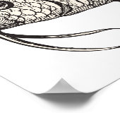 Seamless vintage fish patternvintage, fish, patter poster (Hoek)