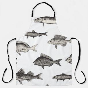 Seamless vintage fish patternvintage, fish, patter schort