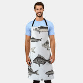 Seamless vintage fish patternvintage, fish, patter schort (Gedragen)