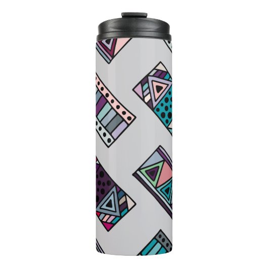 Seamless vintage pattern. geometrical background w thermosbeker (Voorkant)