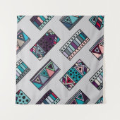 Seamless vintage pattern. geometrical background w wandkleed (Voorkant (horizontaal))