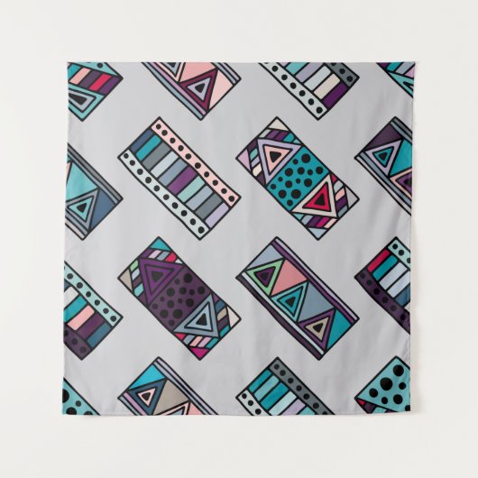 Seamless vintage pattern. geometrical background w wandkleed (Voorkant)