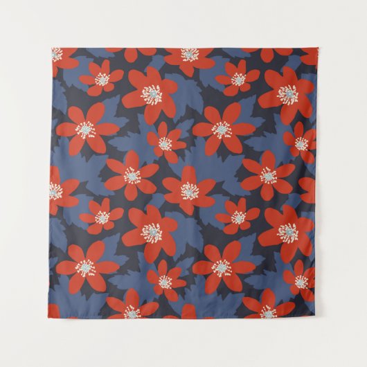 Seamless vintage pattern in Scandinavian style wit Wandkleed (Voorkant)