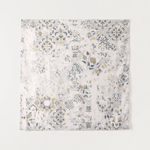 Seamless vintage pattern with an effect of attriti wandkleed