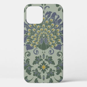 Seamless vintage pattern with romantic bird on blu Case-Mate iPhone case