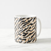 Seamless vintage scribble zebra leopard fur patter koffiemok (Voorkant rechts)