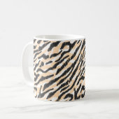 Seamless vintage scribble zebra leopard fur patter koffiemok (Voorkant links)