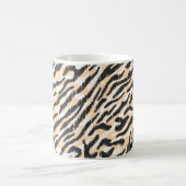Seamless vintage scribble zebra leopard fur patter koffiemok (Center)