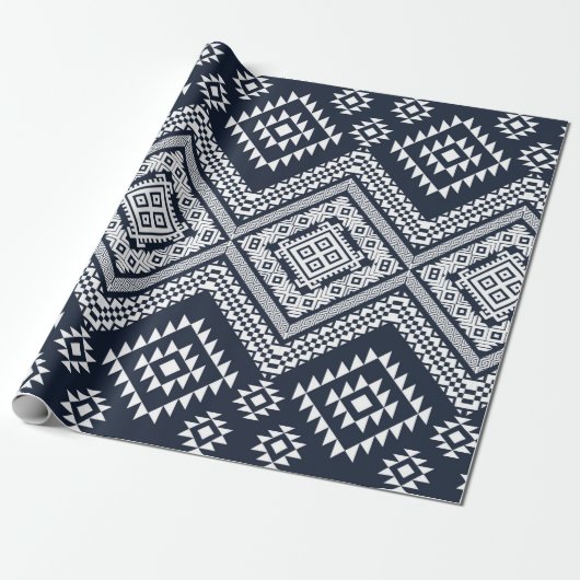 Seamless vintage Tribal Pattern Design. Stylish Mo Cadeaupapier (Uitgerold)