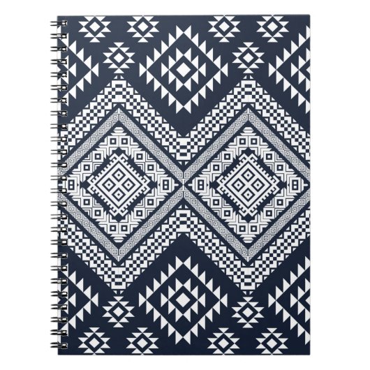 Seamless vintage Tribal Pattern Design. Stylish Mo Notitieboek (Voorkant)