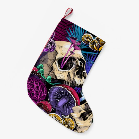 Seamless wallpaper pattern. Bright Magic Psychedel Kleine Kerstsok (Voorkant (Hangend))