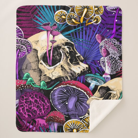 Seamless wallpaper pattern. Bright Magic Psychedel Sherpa Deken (Voorkant)