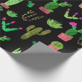 Seamless watercolor cactuses plant pattern backgro cadeaupapier (Hoek)