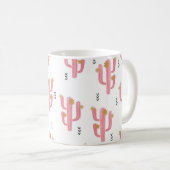 Seamless watercolor flowering cactus pattern. Vint Koffiemok (Voorkant rechts)