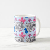 Seamless watercolor pattern in 90s style koffiemok (Voorkant rechts)