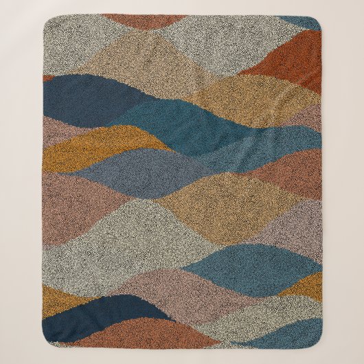 Seamless wavy pattern. Complicated hand-drawn orna Sherpa Deken (Voorkant)