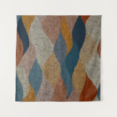 Seamless wavy pattern. Complicated hand-drawn orna Wandkleed (Voorkant (horizontaal))