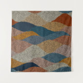 Seamless wavy pattern. Complicated hand-drawn orna Wandkleed (Voorkant)