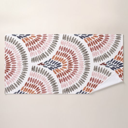 Seamless wavy pattern. Seigaiha design in polka do Badhanddoek (Badhanddoek)