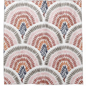 Seamless wavy pattern. Seigaiha design in polka do Douchegordijn (Voorkant)