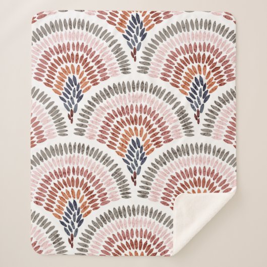 Seamless wavy pattern. Seigaiha design in polka do Sherpa Deken (Voorkant)