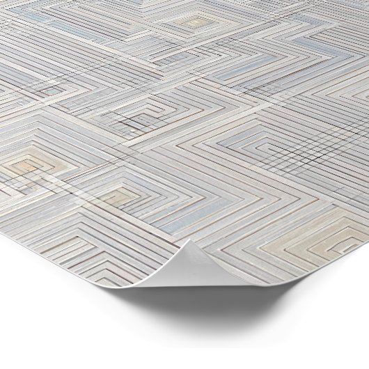 Seamless White Luminous Net Fabric Pattern Poster (Hoek)