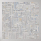 Seamless White Luminous Net Fabric Pattern Poster (Voorkant)