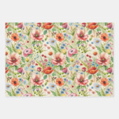 Seamless Wildflower Pattern Furniture Decoupage Inpakpapier Vel (Voorkant 3)