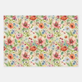 Seamless Wildflower Pattern Furniture Decoupage  Inpakpapier Vel