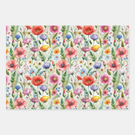 Seamless Wildflower Pattern Furniture Decoupage  Inpakpapier Vel