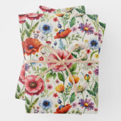 Seamless Wildflower Pattern Furniture Decoupage Inpakpapier Vel (In situ)