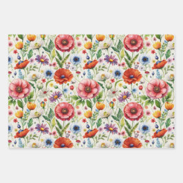 Seamless Wildflower Pattern Furniture Decoupage  Inpakpapier Vel