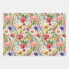 Seamless Wildflower Pattern Furniture Decoupage  Inpakpapier Vel