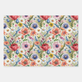 Seamless Wildflower Pattern Furniture Decoupage  Inpakpapier Vel